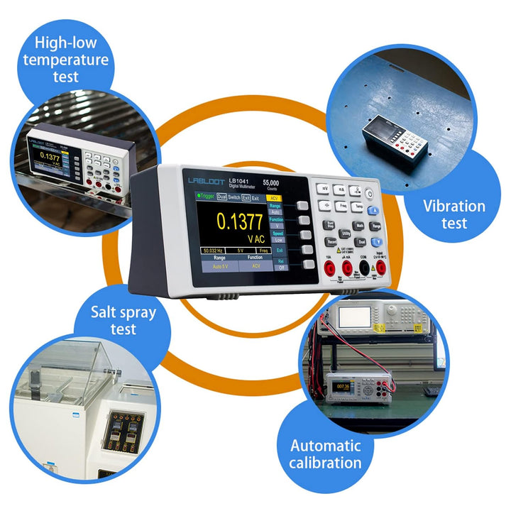 Labloot LB1041 USB Digitales Multimeter, 3,7 Zoll LCD-Bildschirm, 55000 Counts True RMS Temperatur M