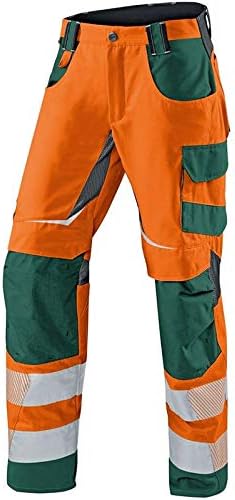 Kübler 24078343-3765-52 Sommerhose Reflectiq PSA 2, Warnorange/Moosgrün, Grösse 52 Warnorange/Moosgr