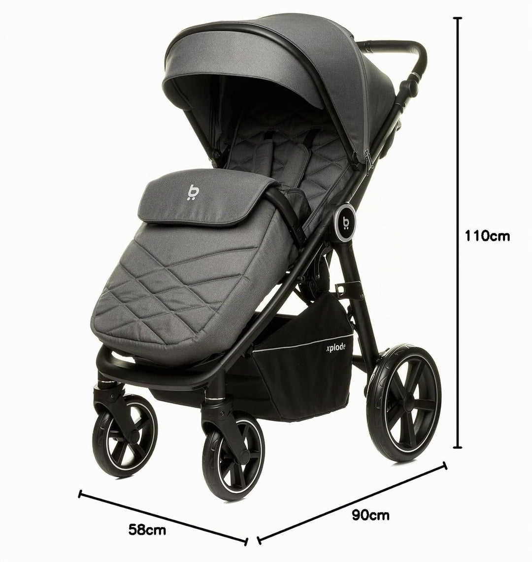 4Baby Premium Xplode Lite Teal Green Kinderwagen, grün, geeignet ab 6 Monate bis 4 Jahre, mit allem