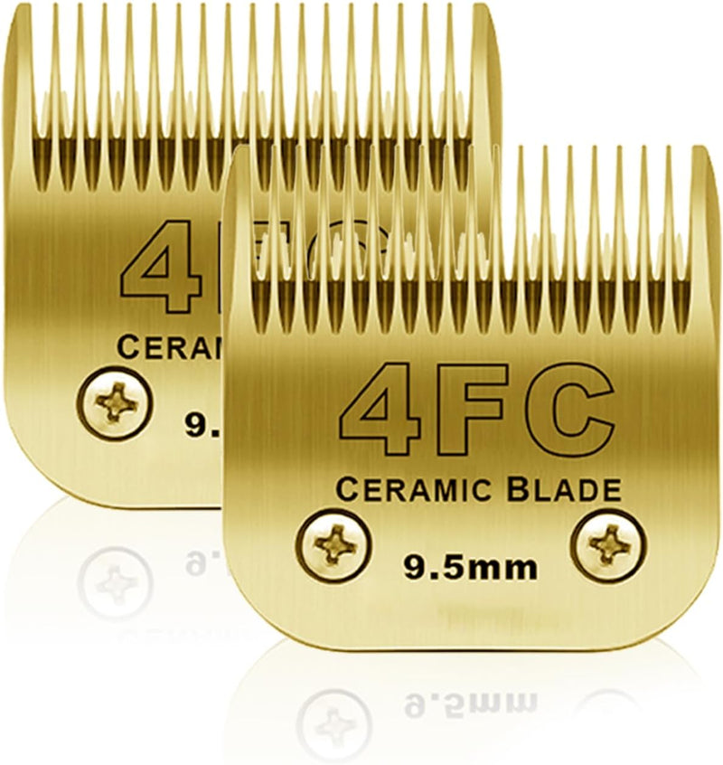 BESTBOMG 2 Stück 4FC Ersatzmesser für Hundepflege, kompatibel mit Heiniger/Moser Max45/Andis/Oster A