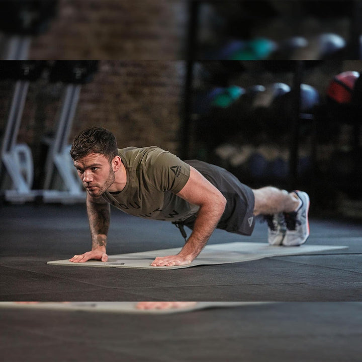 Reebok Trainingsmatte - Rutschfeste Gymnastikmatte aus natürlichem Gummi in 7mm, 10mm, 15mm und vers