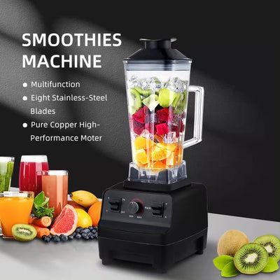 1500 W Standmixer, 2 L professioneller Mixer, Smoothie-Maker-Kombination mit 600 ml Mahlbecher, 6 sc
