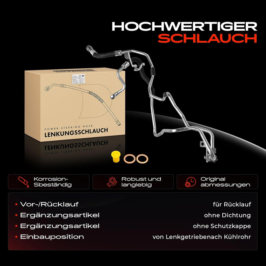 Frankberg 1x Servolenkung Schlauch Kompatibel mit X5 xDrive35i E70 2010-2013 X5 xDrive40i E70 2012-2