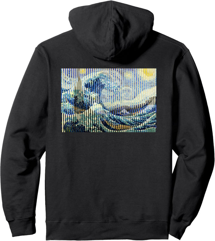 Grosse Sternennacht Welle Berühmte Kunst Van Gogh Hokusai Pullover Hoodie