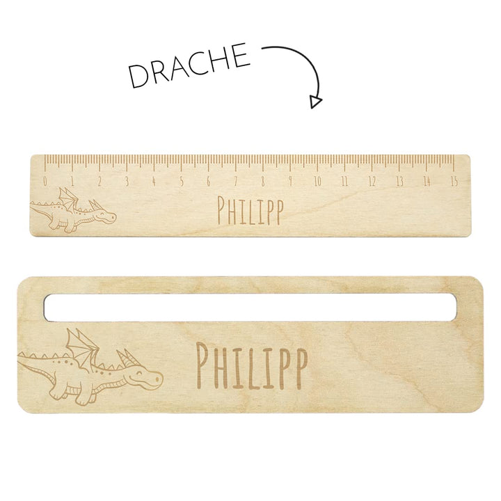Dein Lieblingsteil Lesehilfe und Lineal Jungs (Set DRACHE Lesehilfe + Lineal), Set DRACHE Lesehilfe