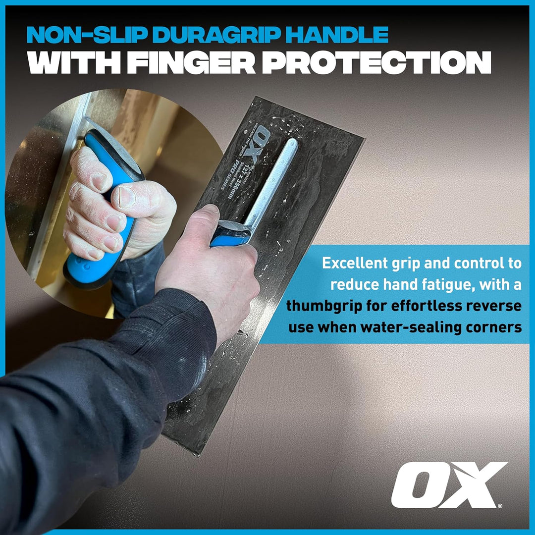 OX Pro Stainless Steel Plasterers Trowel - 114 X 280mm 114 x 280 mm, 114 x 280 mm