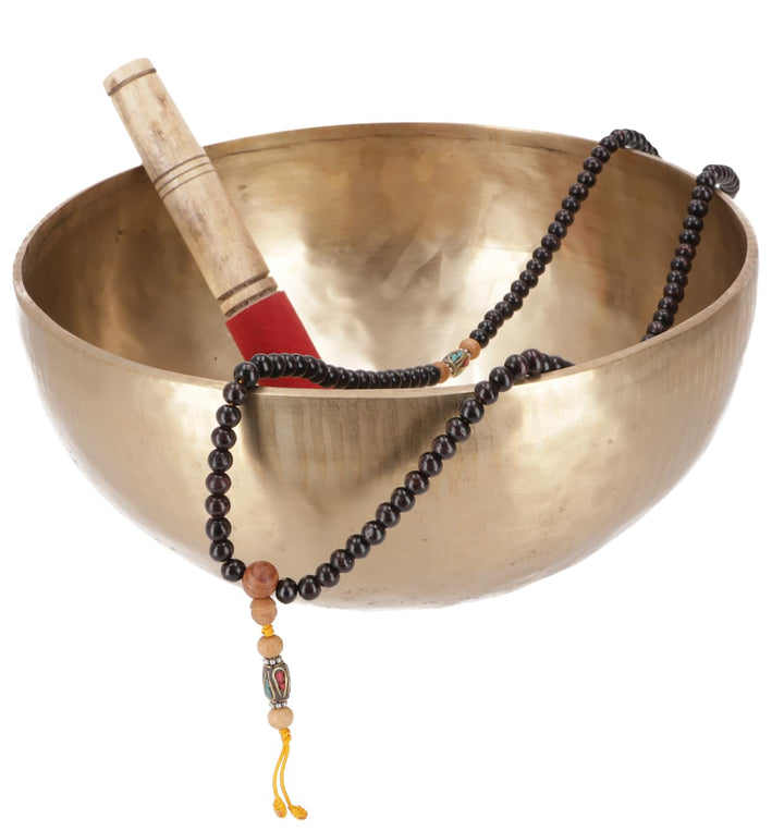 Handgearbeitete Klangschale mit langanhaltendem Ton, Tibet, 27 cm | Ideal für Meditation, hervorrage
