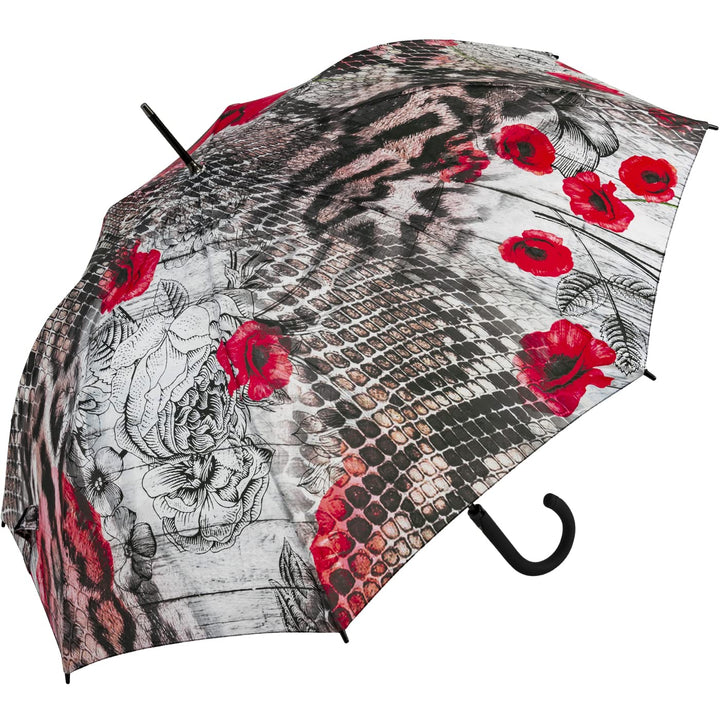 Doppler Damen Regenschirm Serpent - Taschenschirm Auf-Zu-Automatik, Serpent
