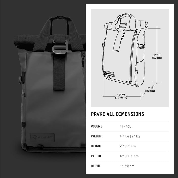 WANDRD PRVKE 41 Rucksack Schwarz