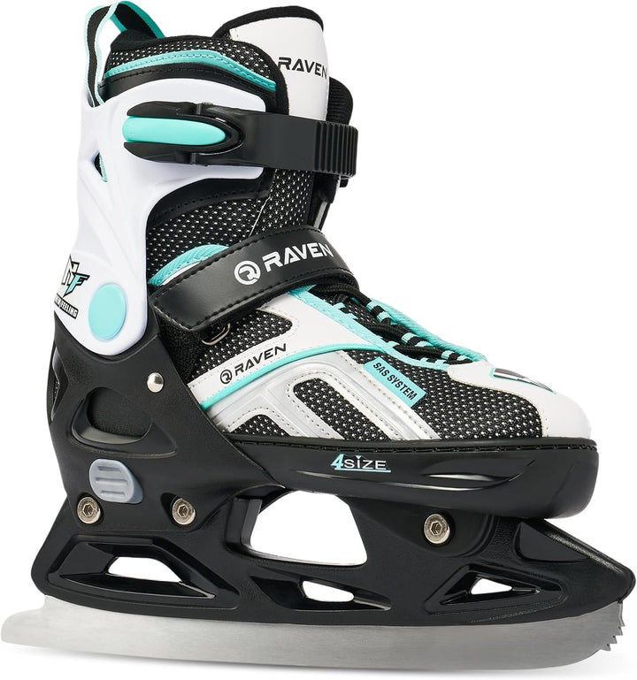 Raven Pulse Black/Mint 2in1 Verstellbare Schlittschuhe und Inline Skates - Inliner für Kinder und Er