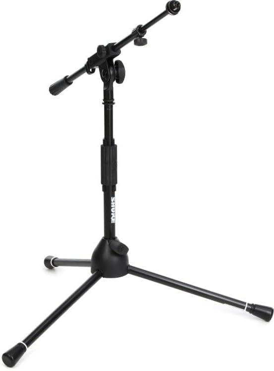 Shure by Gator Niedriger Mikrofonständer mit Galgen für Bass-Drums und Verstärker, schwarz (SH-TRIPO