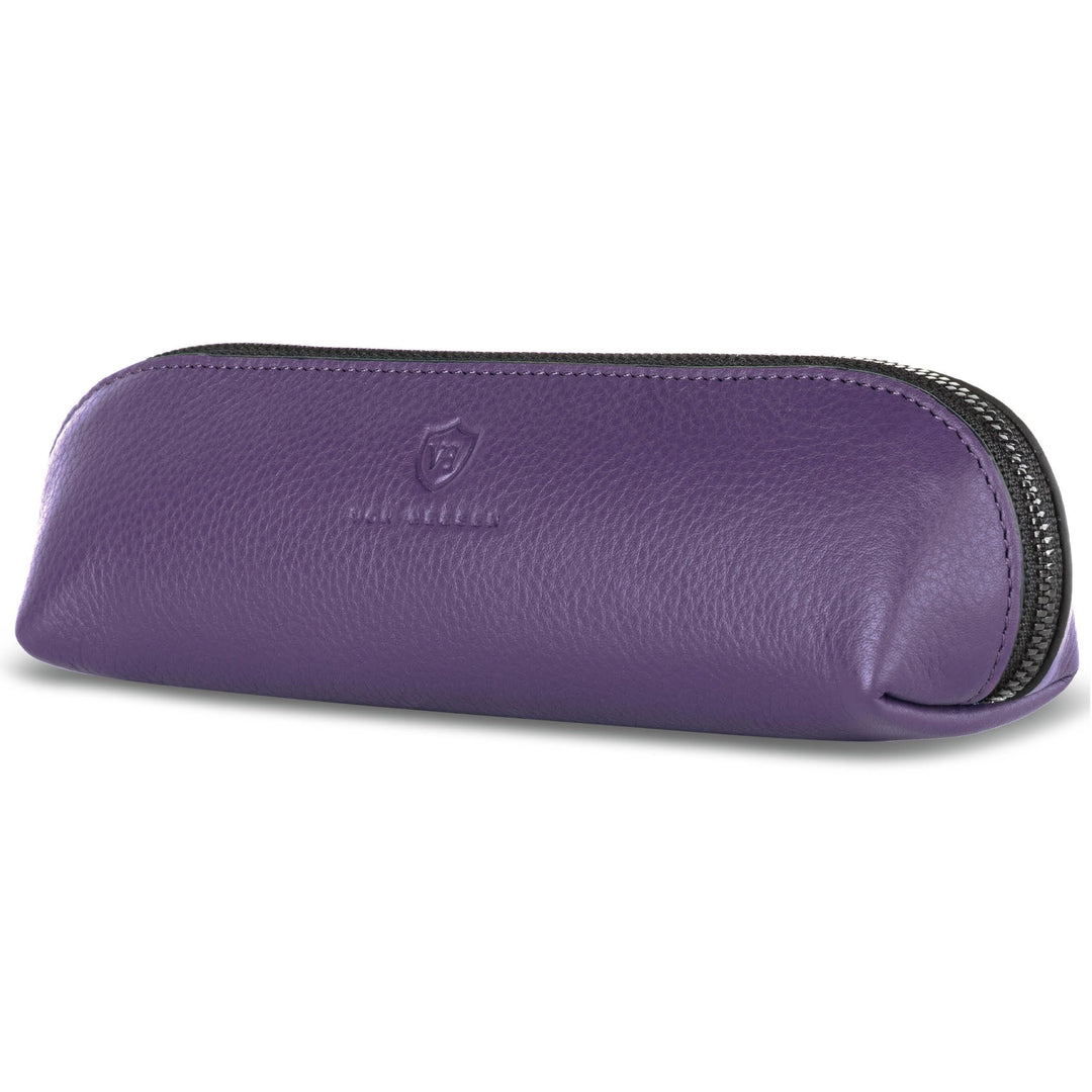 VON HEESEN® Echtleder Federmäppchen Leder Federmappe Etui für Stifte Mäppchen Schule Federtasche Uni