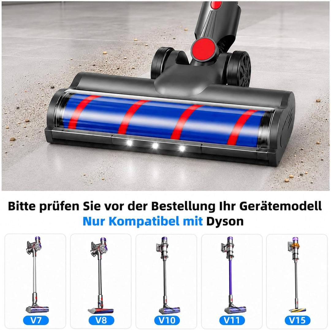 Motorisierte Bürste für Dyson V7 / V8 / V10 / V11 / V15 Staubsauger, Bodenbürste Zubehör Ersatzteil