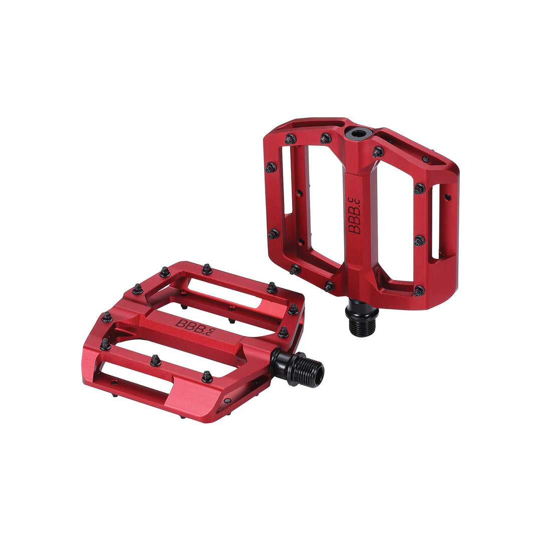 BBB Cycling Bike Pedale Aluminium für MTB und E-MTB Matt Rot, Matt Rot