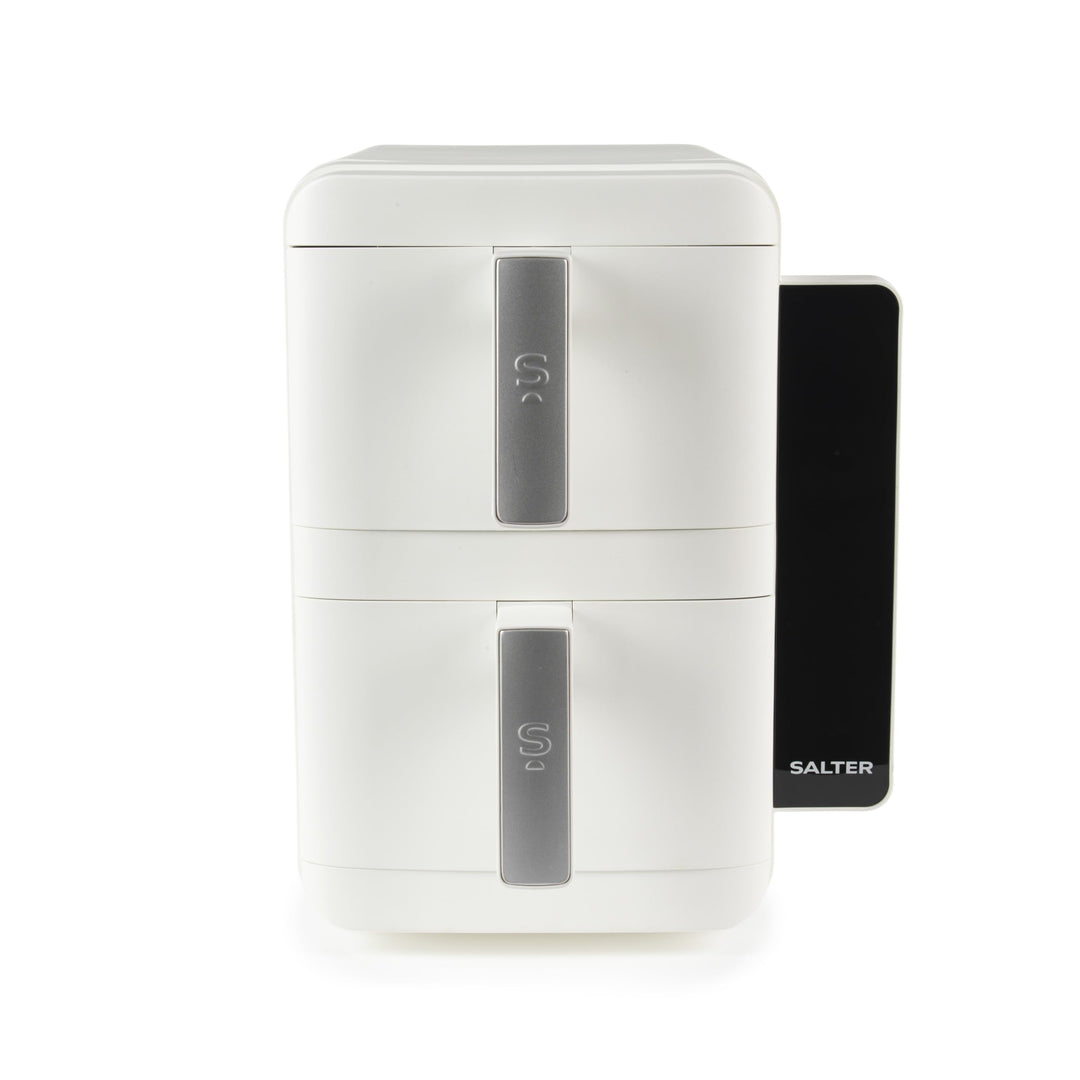 Salter VertiCook Ultra Stapelbarer Heissluftfritteuse - Vertikales Kochen, 9L, 2 x 4,5L Körbe & Rost