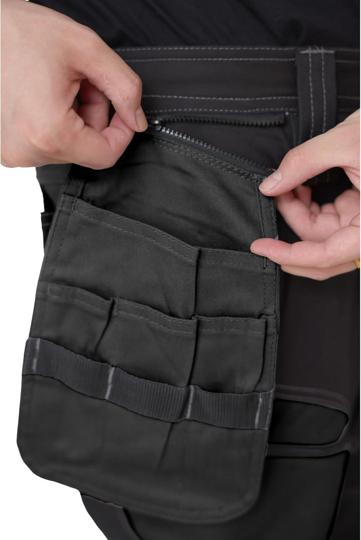 WORK IDEA Arbeitshosen männer, Hose mit multifunktionalen Taschen, Hose mit abnehmbaren Flugtaschen,