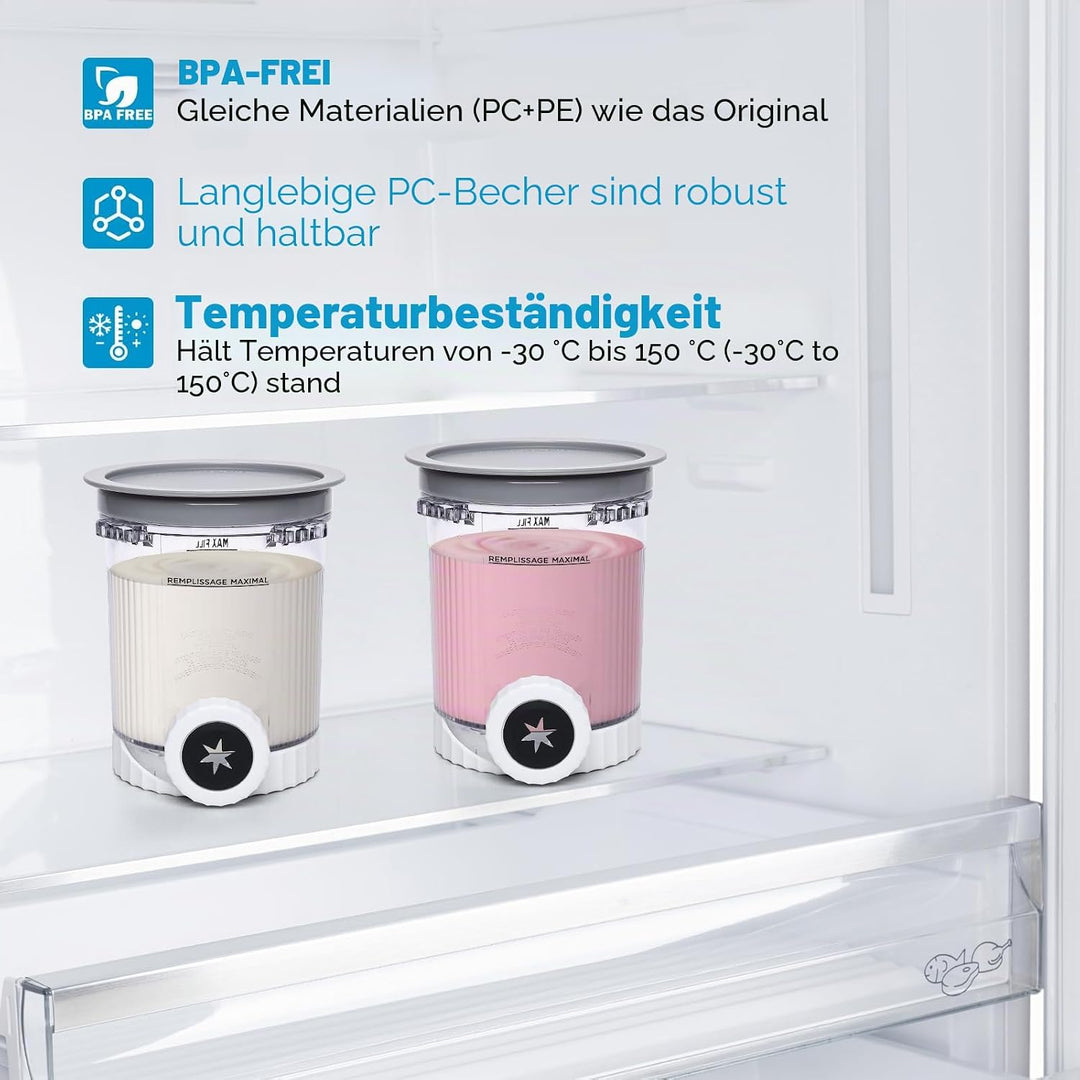 Vione Creami Swirl 16 oz-Becher für Ninja Swirl von CREAMi Eiscreme- und Softeismaschine- 2 Stück Sw