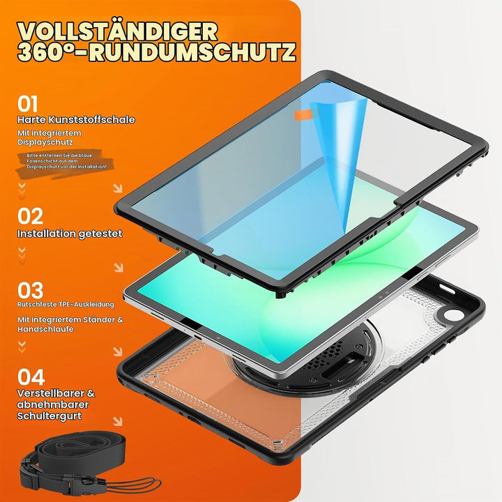 SEYMAC stock Hülle für Samsung Galaxy Tab A9 Plus/ A9+ 11 Zoll 2023, Stossfeste Robuste Hülle mit Di