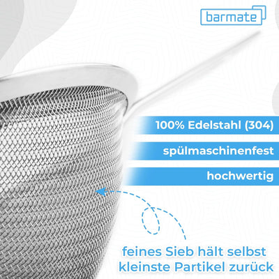 barmate Cocktail Shaker aus Edelstahl, Profi Boston Shaker, hochwertiges Barzubehör, 2-teilig 750ml