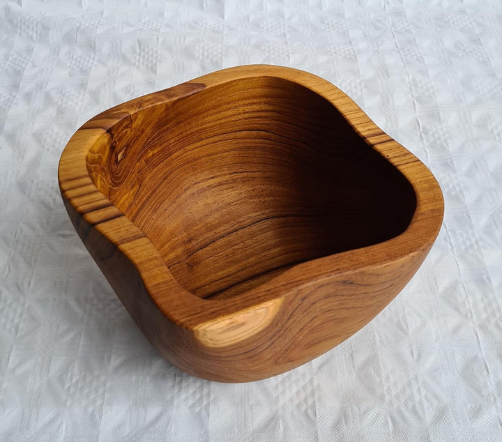 Windalf Rustikale Snack Holzschale MARIELLA Ø 18 cm Nussschale Deko-Schale Schmuckschale Wurzelholz