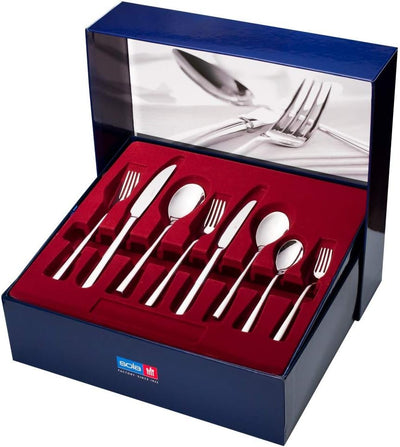 Sola Montreux Besteck Set - 6 Personen Essbesteck - 50 Teilig, 18/10 Rostfreiem Stahl - Robustes und