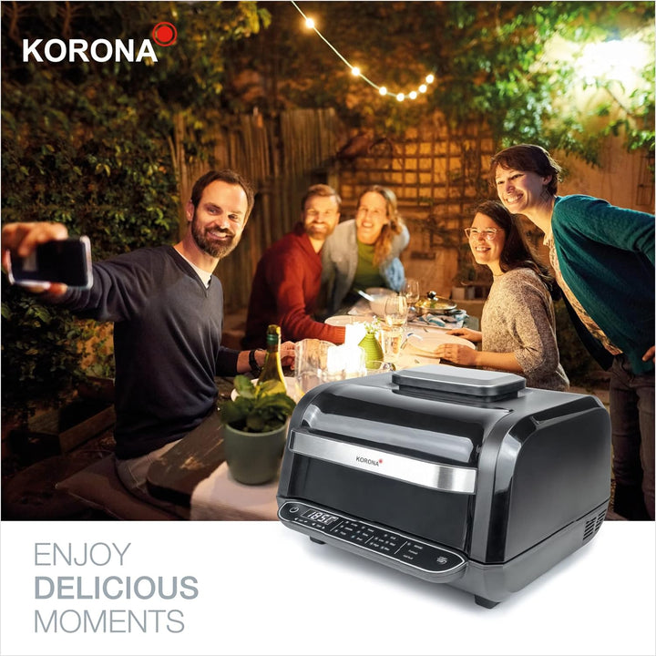 Korona 46160 8in1-Multifunktionsgrill| | Elektrogrill, Heissluftfritteuse, Backofen, Pizzaofen, Dörr
