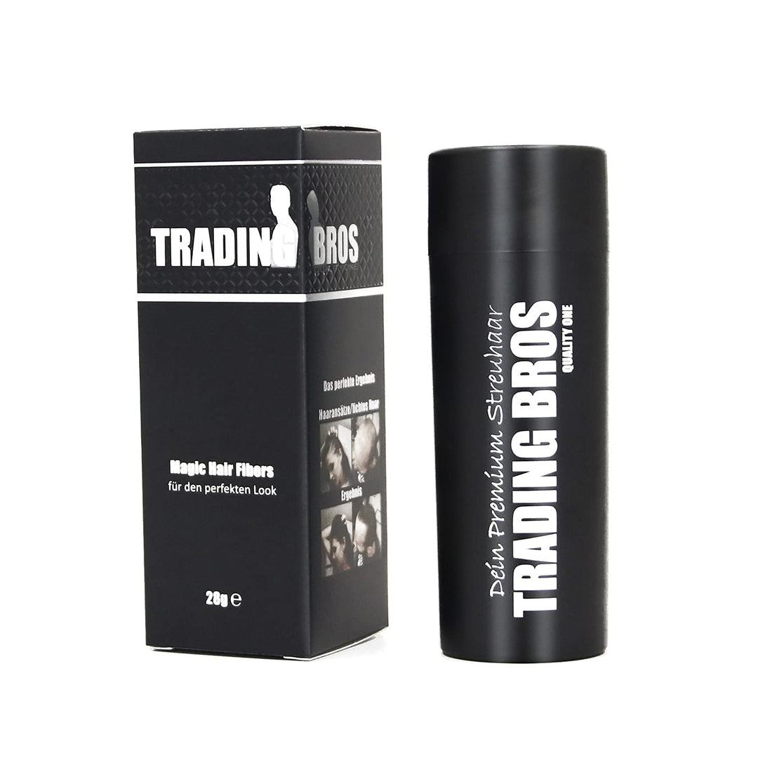 sofort dichtes Haar XXL Premium Haarverdichtung Streuhaar Schütthaar Trading Bros Dunkelbraun 28g, D