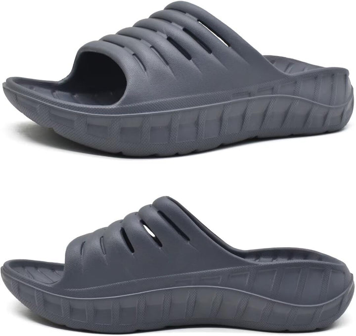 KuaiLu Recovery Sandalen Herren Bequeme Plantarfasziitis Schlappen Orthopädische Offene Zehen Männer