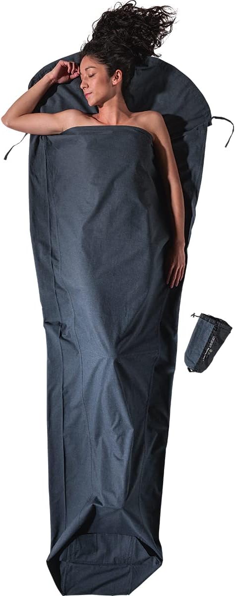 Cocoon Bio Baumwollschlafsack Mummy Liner - Organic Cotton heather grey 241x90/56cm, heather grey 24