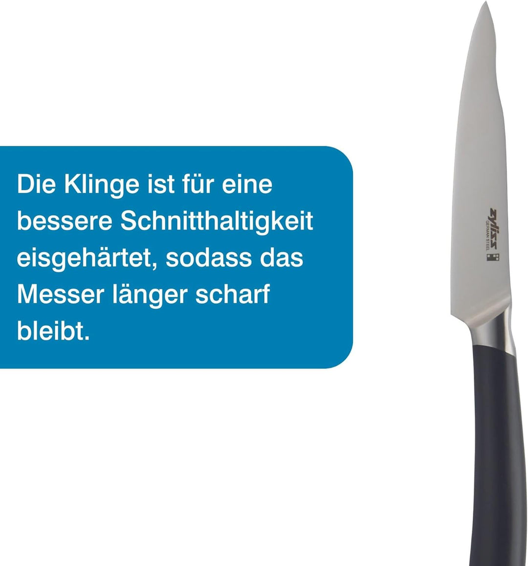 Zyliss Comfort Pro 11cm Gemüsemesser, Schälmesser, Extra Scharfe Deutscher Edelstahl, Antibakteriell