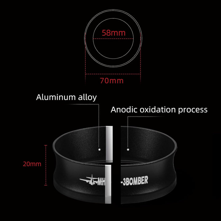 MHW-3BOMBER 58mm Espresso Dosiertrichter Magnetischer Kaffeedosierring Siebträger Trichter Barista T