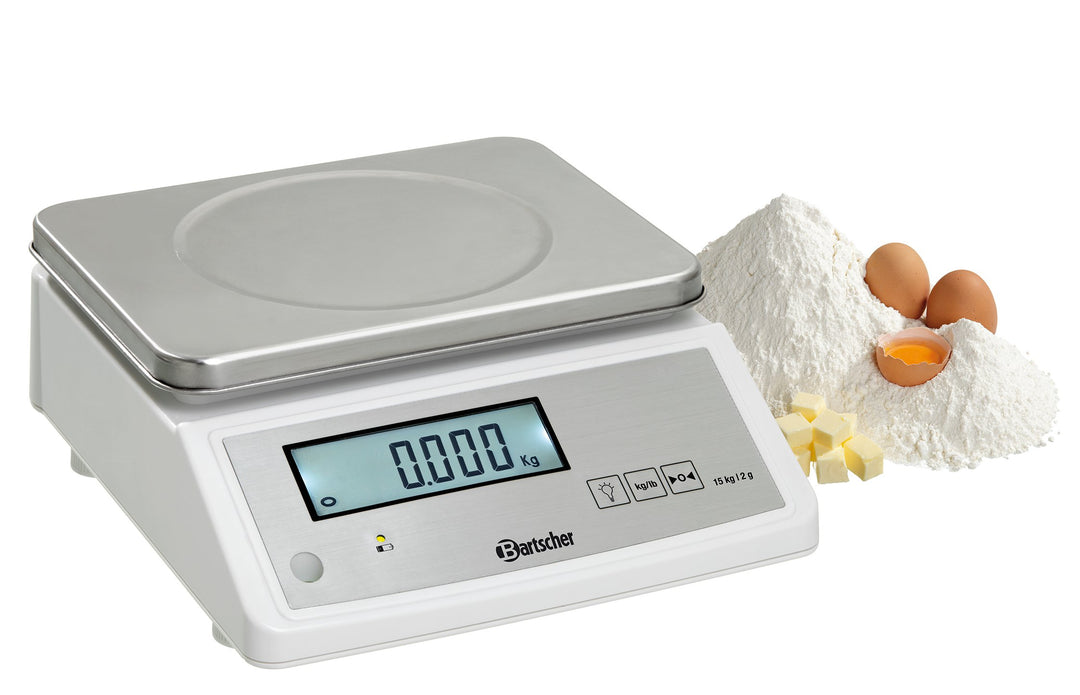 Bartscher Elektronische Küchenwaage 15kg, Teilung 2g - A300118