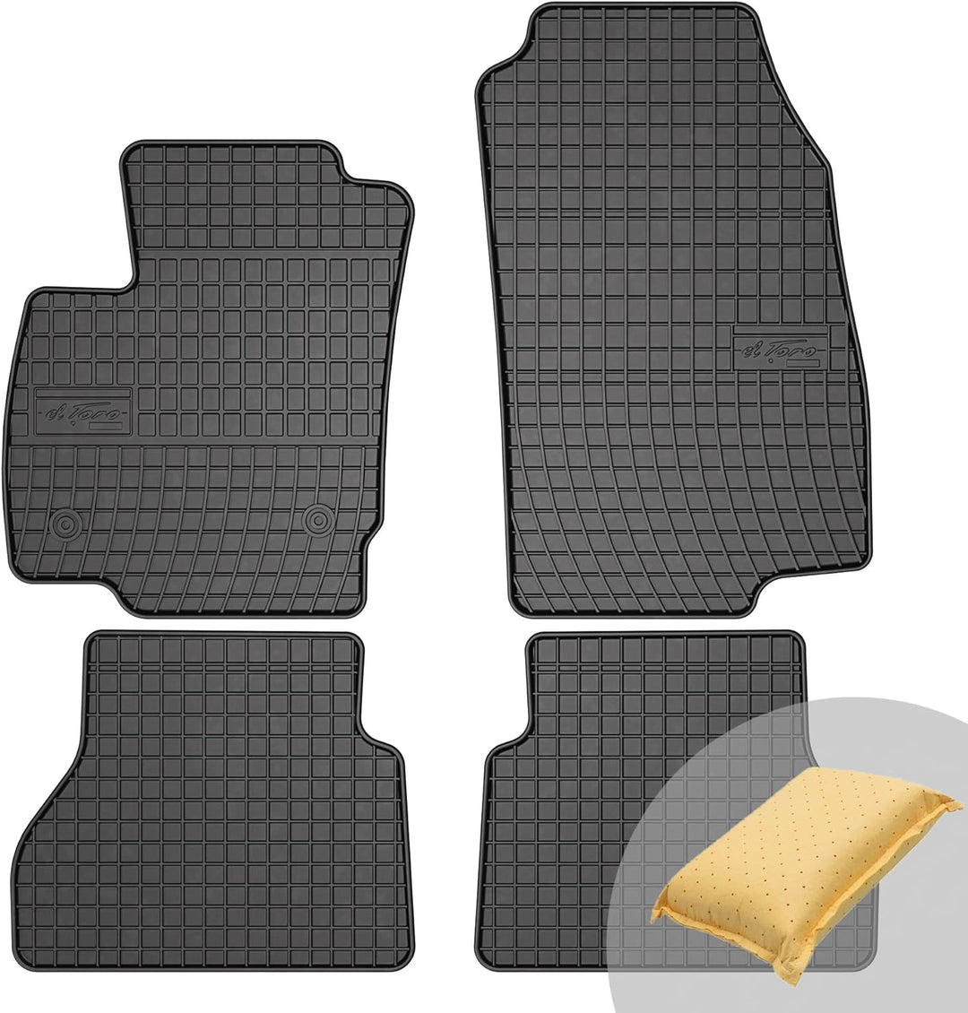 FROGUM EL Toro Gummimatten Ganzjähriges-Set von Autofussmatte Auto Fussmatten für Ford B-Max 2012-20