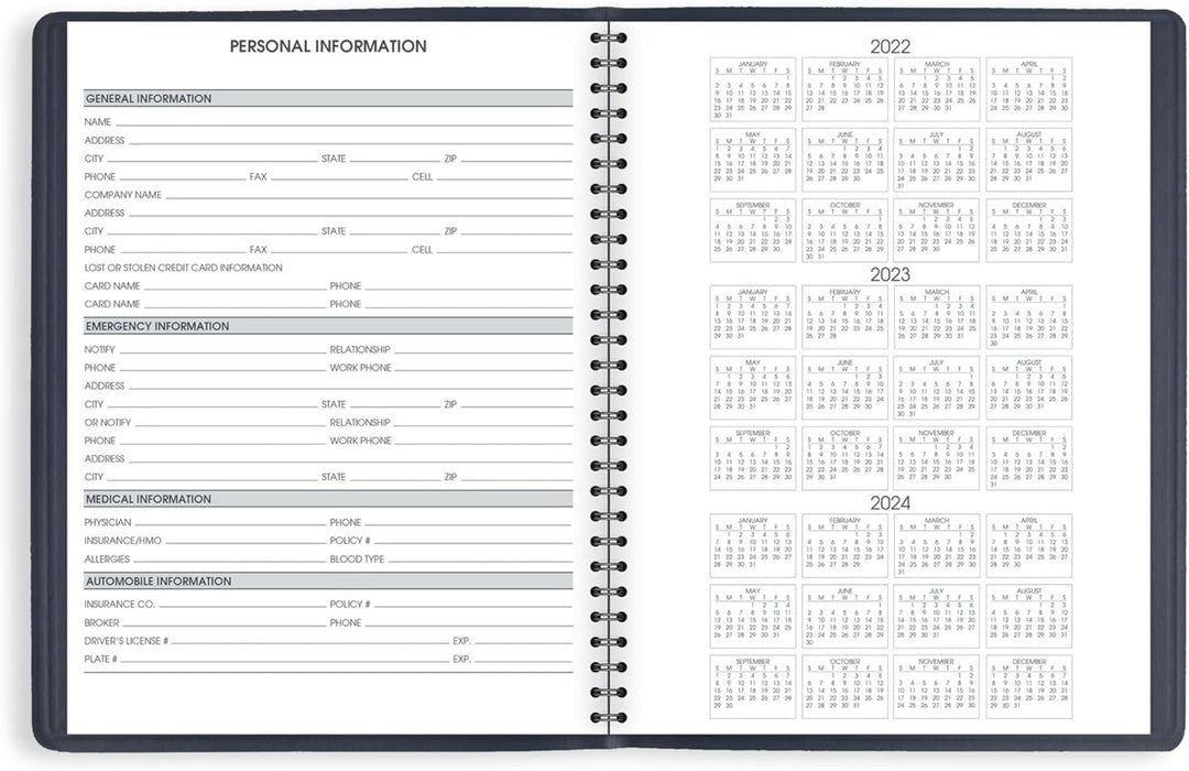 AT-A-GLANCE, 2023, Wochenterminbuch und Planer, 21,6 x 27,9 cm, Grösse L, Marineblau (7095020), navy