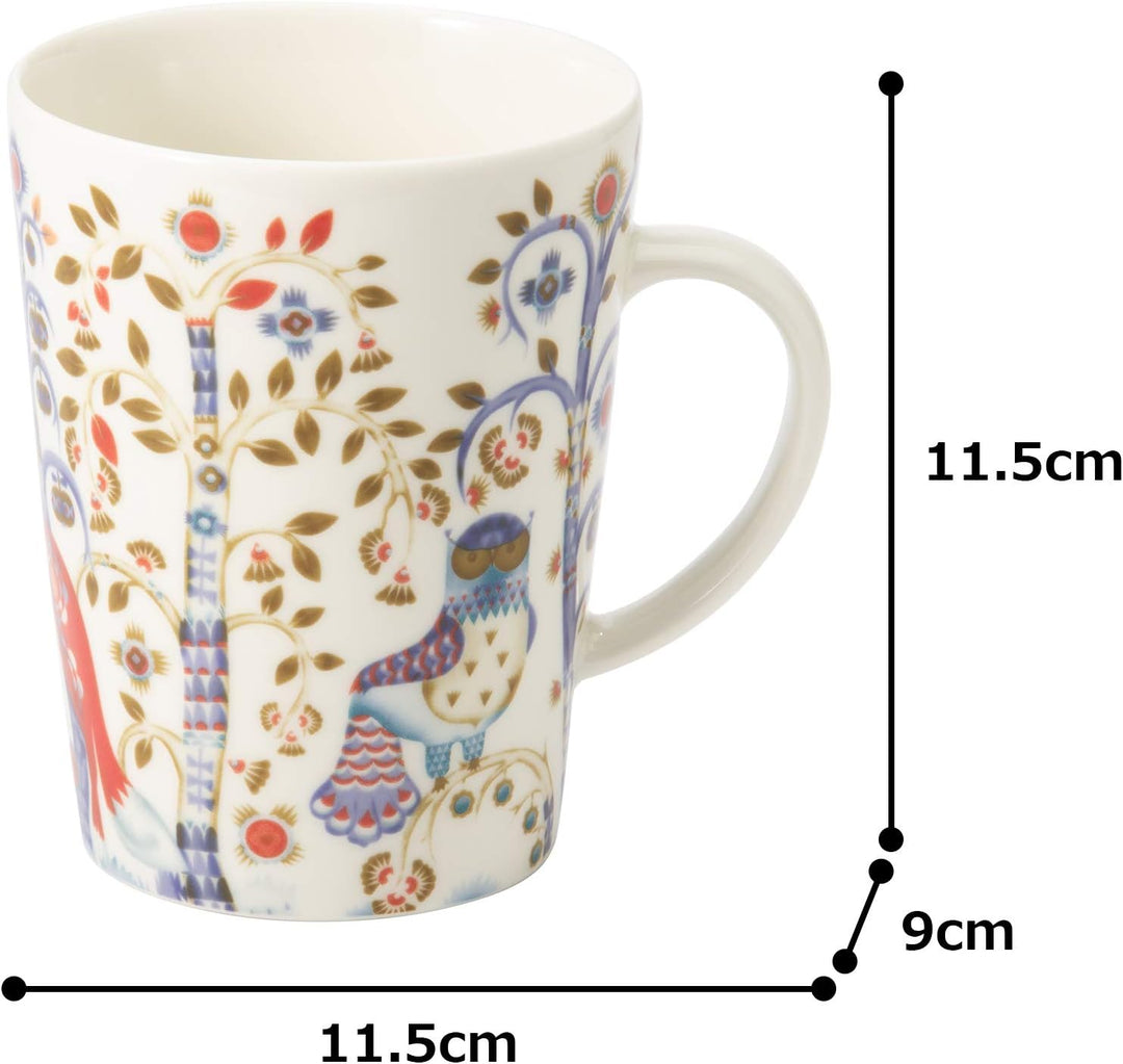 Iittala 1012450 Taika Becher mit Henkel 0,4 Liter Weiss, Porzellan, Weiss