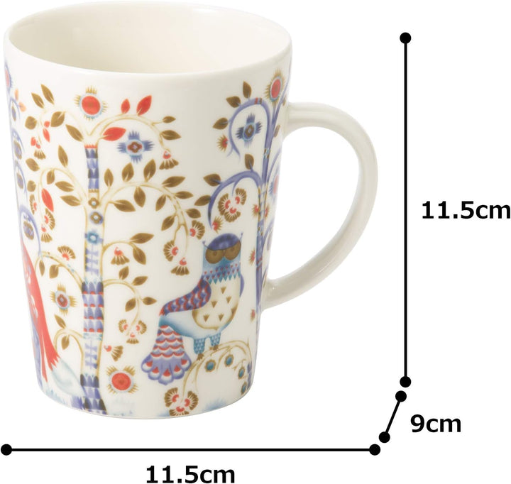 Iittala 1012450 Taika Becher mit Henkel 0,4 Liter Weiss, Porzellan, Weiss