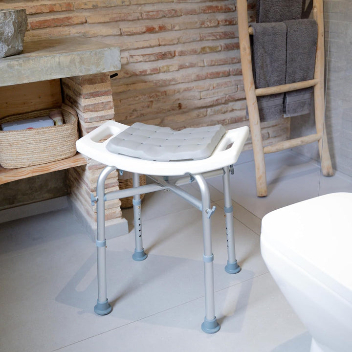 KMINA - Sitzkissen Dusche (35x27x3 cm, Hocker Nicht Enthalten), Duschhocker Kissen, 100% Wasserdicht