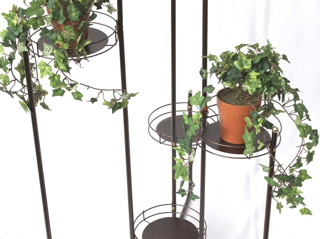 DanDiBo Blumentreppe Metall 102 cm Blumenständer mit 5 Ablagen Art.4A Blumenregal Blumensäule Pflanz