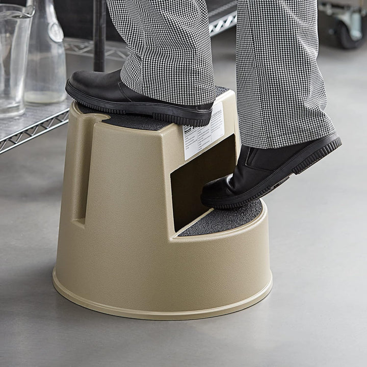 Rubbermaid Commercial Products kommerziellen Mobile Step Two Stufen, Beige, Beige