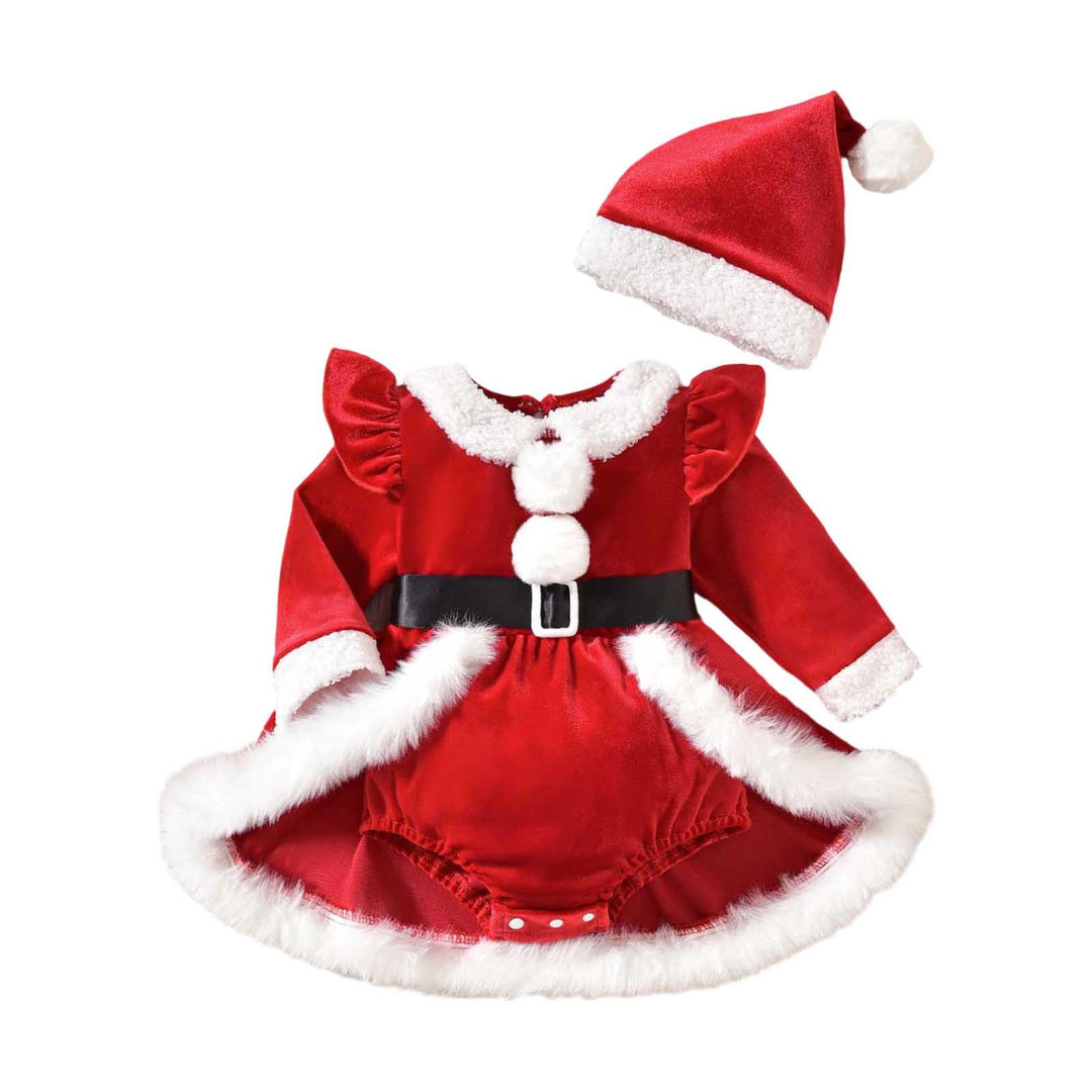 Generisch Baby Mädchen Weihnachtskleid Kleinkind Weihnachten Prinzessin Tutu Kleider Neugeborene Lan