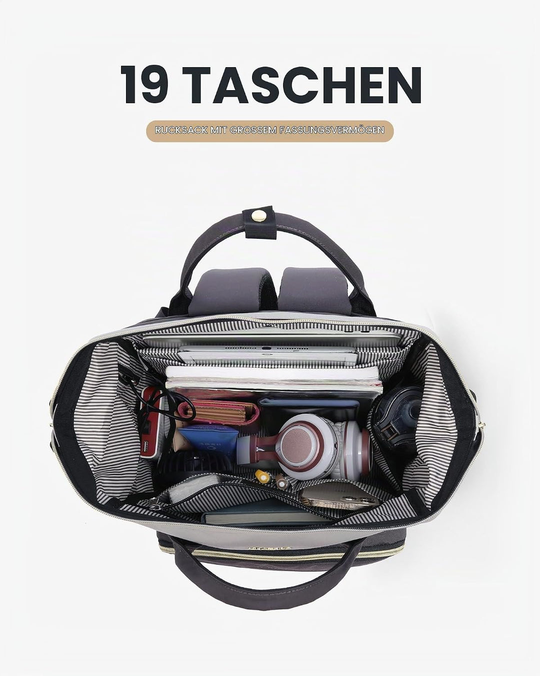 LOVEVOOK Rucksack Damen, Laptop Rucksack 17 Zoll, Schulrucksack Teenager | Reiserucksack Arbeitsruck