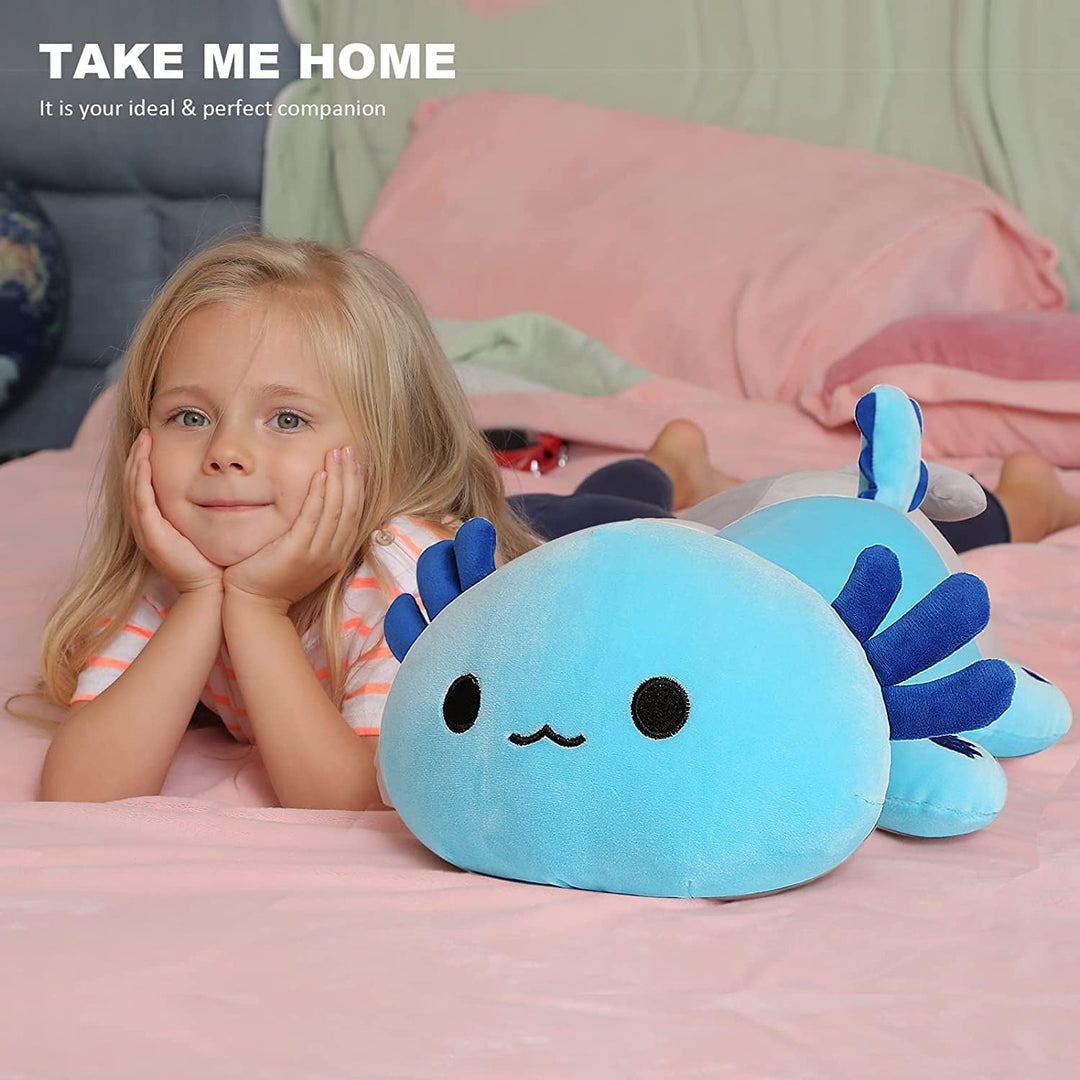 shownicer Plüschtier Axolotl Kuscheltier Stofftier Kawaii Axolotl Plüsch Kissen Spielzeug Wurfkissen