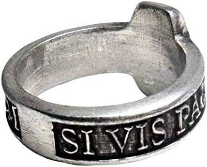MK-art Ring mit Motto SI vis Pacem, para Bellum Wenn Du den Frieden willst, bereite den Krieg vor