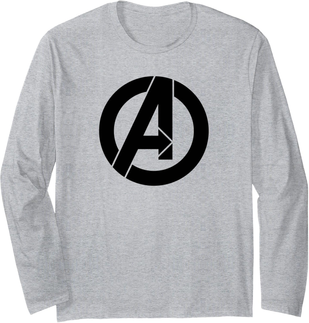 Marvel Avengers Black A Logo Langarmshirt