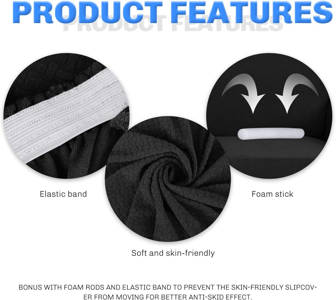 MAXIJIN Creative Jacquard Couchbezüge für 2-Sitzer, Super Stretch rutschfeste Liebessitz Sofabezug f