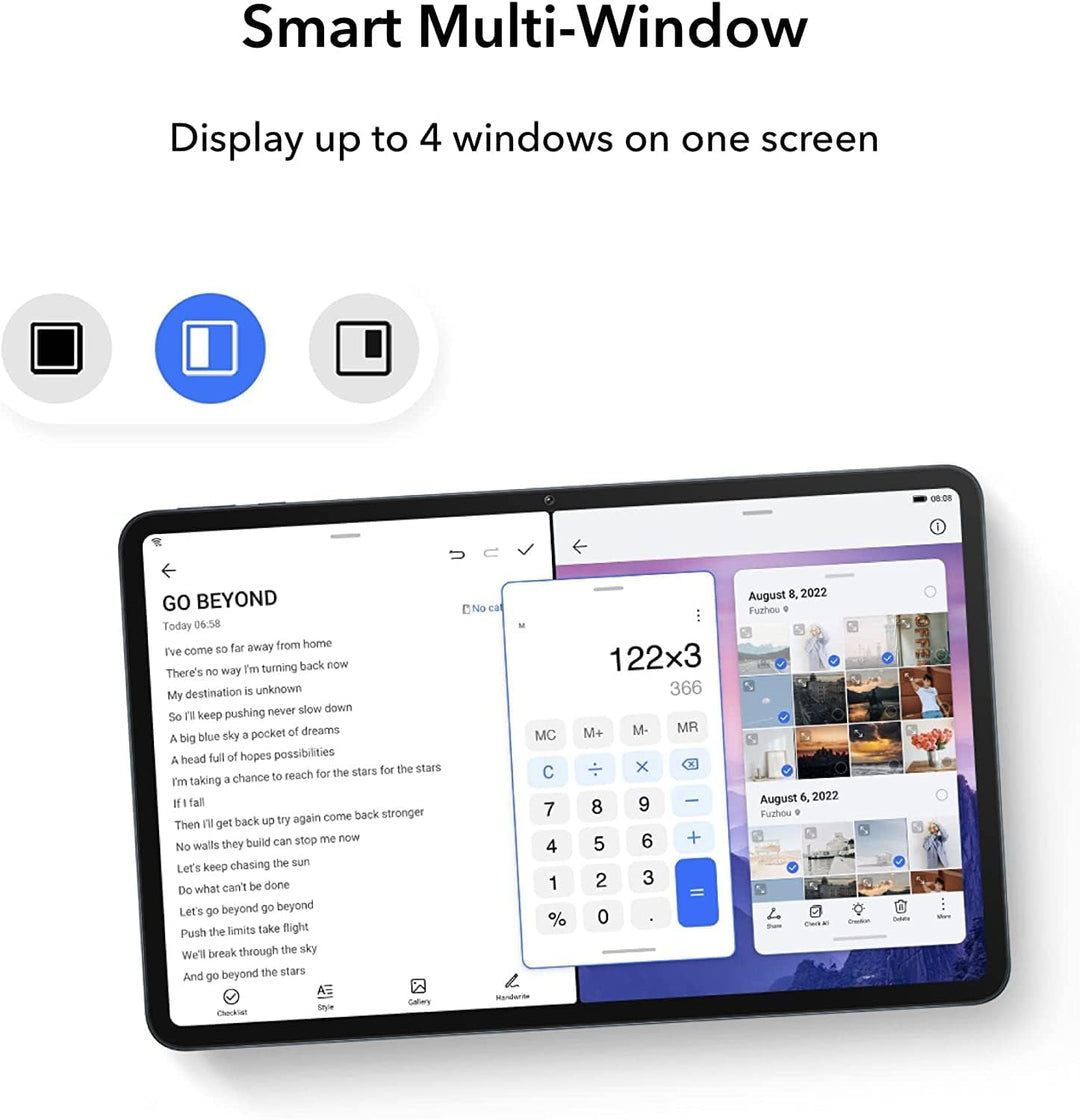 HONOR Pad 8 6GB 128GB Tablet, Tablet PC mit 12 Zoll 2K Full View Display, 8 Lautsprecher, 7250mAh 22