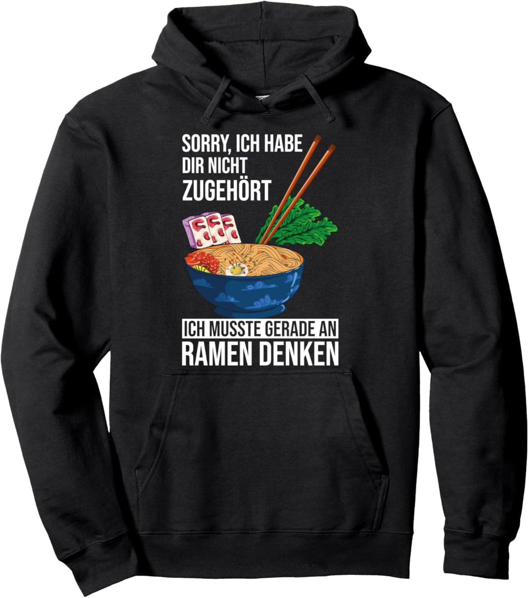 Japanische Nudelsuppe Asiatische Ramen Nudeln Lustiges Ramen Pullover Hoodie