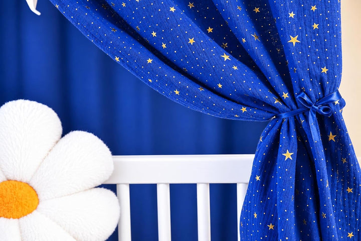 YellowNest Hausbett Himmel (2er Pack) - 100% Baumwolle - Betthimmel Hausbett aus Musselin (2er Pack)