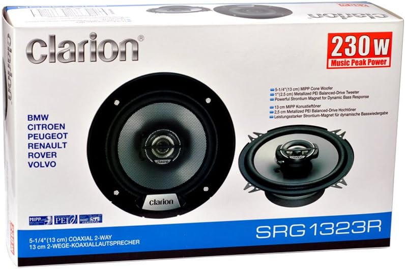 Clarion SRG1323R 13 cm 2-Wege coassiale-altoparlante 130 mm 230 Watt max