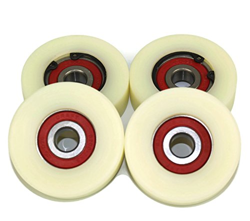 2er Pack (4 x 50 mm mit Nylon, hergestellt in der EU, 16mm wide-10mm bearing, 4, 16mm wide-10mm bear